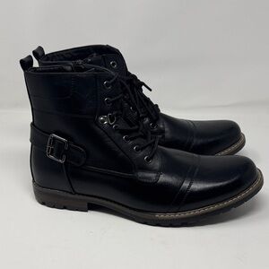 Bruno Marc Cap-Toe Motorcycle Combat Boots Men’s 12 NWOT